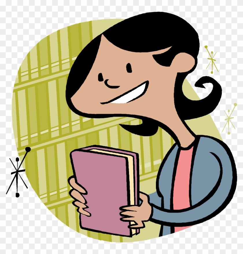 A Writer Is Using Antonym Context Clues When They Use - Cartoon Librarian #1057251