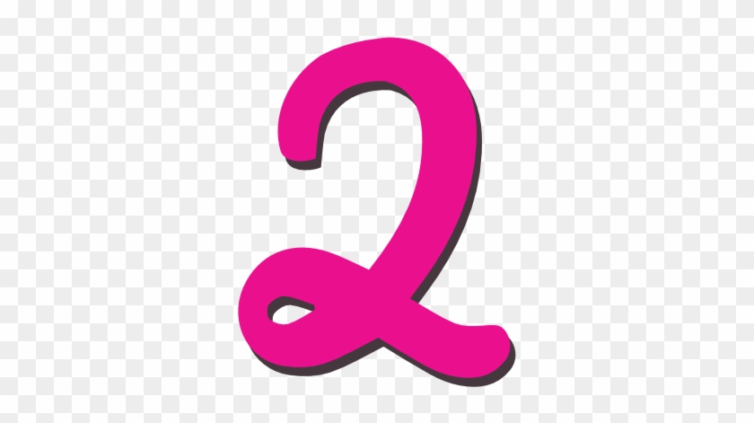 Pink Number 2 Clipart For Kids - Nedräkning 2 Dagar #1057512
