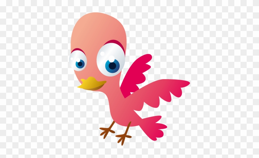 Pink Cartoon Bird Pink Cartoon Bird Yard Sign #1057993