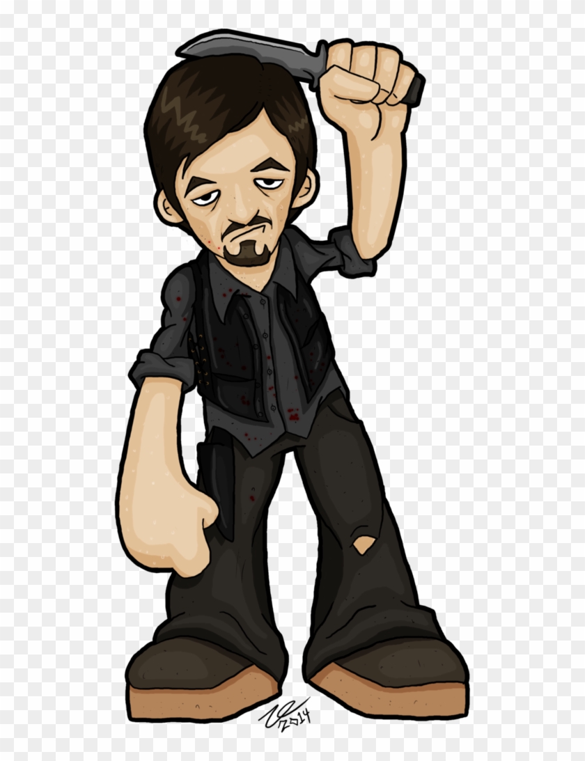 Cartoon Daryl Dixon By Desostroyah - Digital Art #1058428