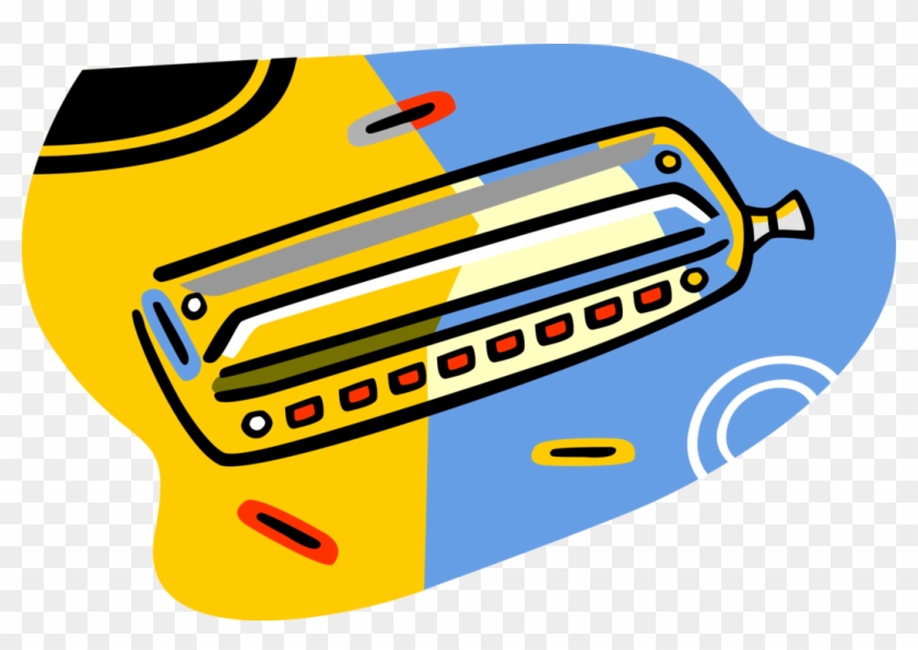 Vector Illustration Of Harmonica Mouth Organ Free Reed - Vector Illustration Of Harmonica Mouth Organ Free Reed #1058628