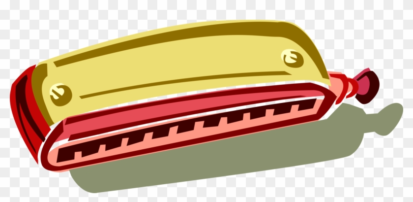 Vector Illustration Of Harmonica Mouth Organ Free Reed - Vector Illustration Of Harmonica Mouth Organ Free Reed #1058649