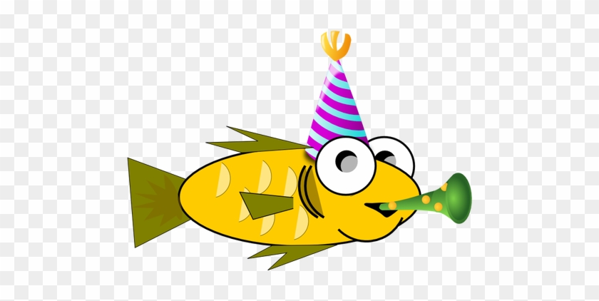 Party Fish Vector Image - Verjaardag Vis #1058759