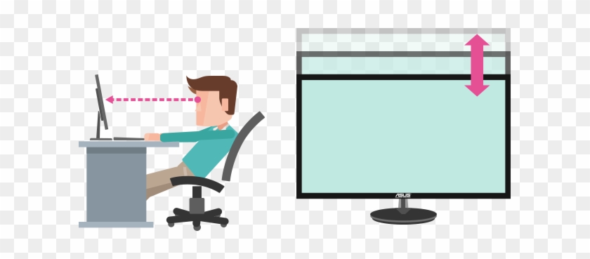 Cannot Swivel Your Monitor To Share The Screen With - Monitor At Eye Level #1059149