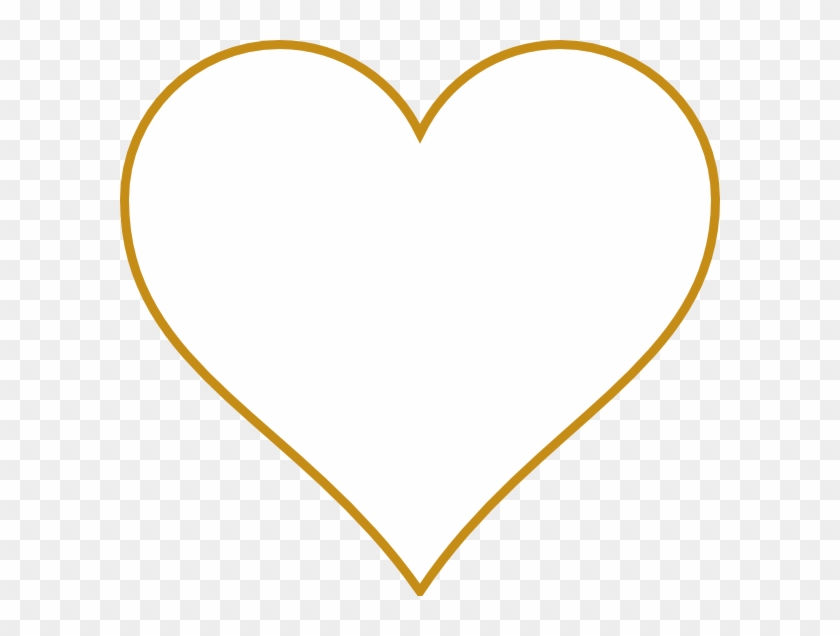 Open Gold Heart Clip Art At Clker - Gold Heart Outline Transparent #1059231