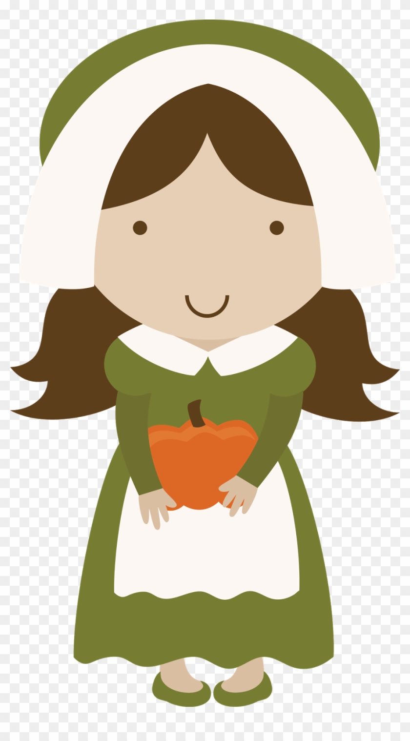 Thanksgiving Girl - Clip Art #1059599