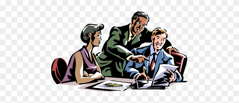 Business Meeting Royalty Free Vector Clip Art Illustration - Cartoon #1060008