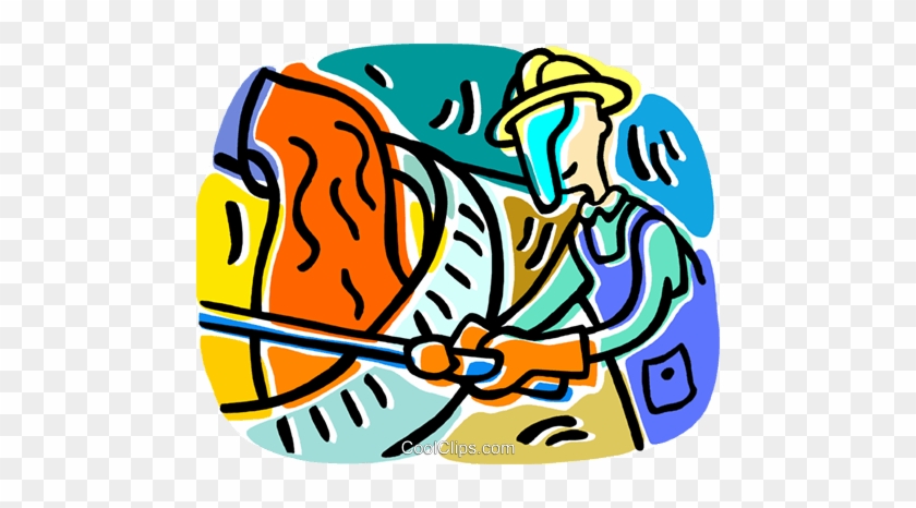 Steel Worker Royalty Free Vector Clip Art Illustration - Software Maintenance #1060868