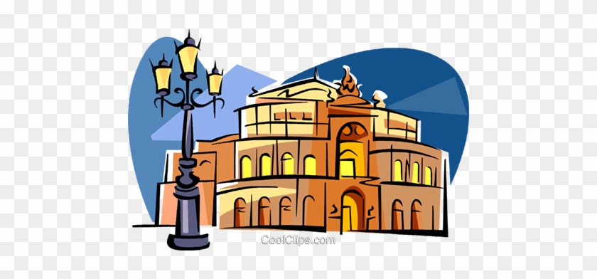 Germany Dresden Opera Royalty Free Vector Clip Art - Dresden Germany Clipart #1060988