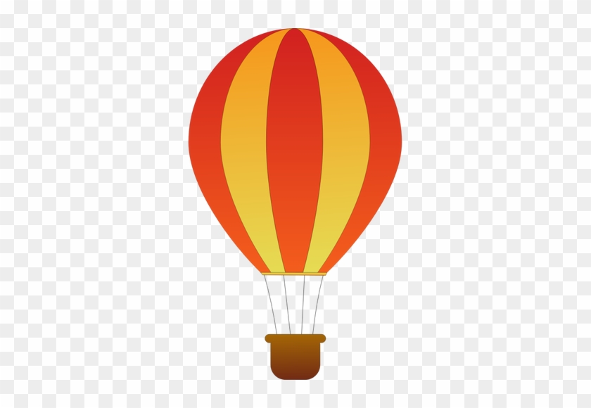 Garis Vertikal Merah Dan Kuning Ilustrasi Vektor Balon - Hot Air Balloon Clip Art Png #1061295