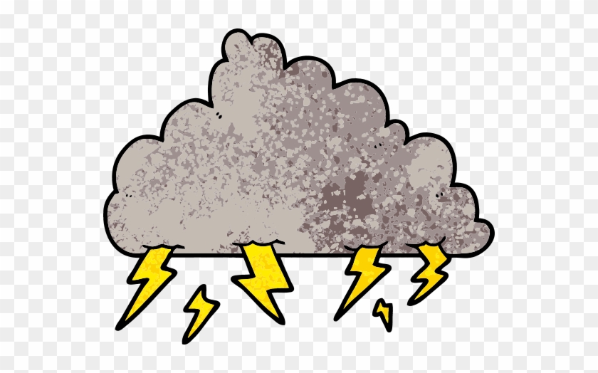 Cartoon Thundercloud Vector Illustration - Cartoon Storm #1061642