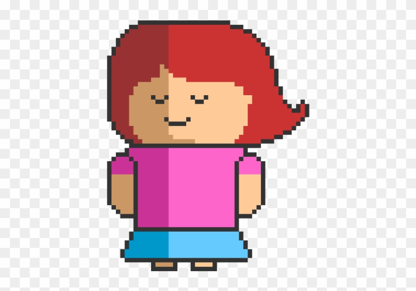 Woman In Pink Pixel Art - Electric Sheep #1061670
