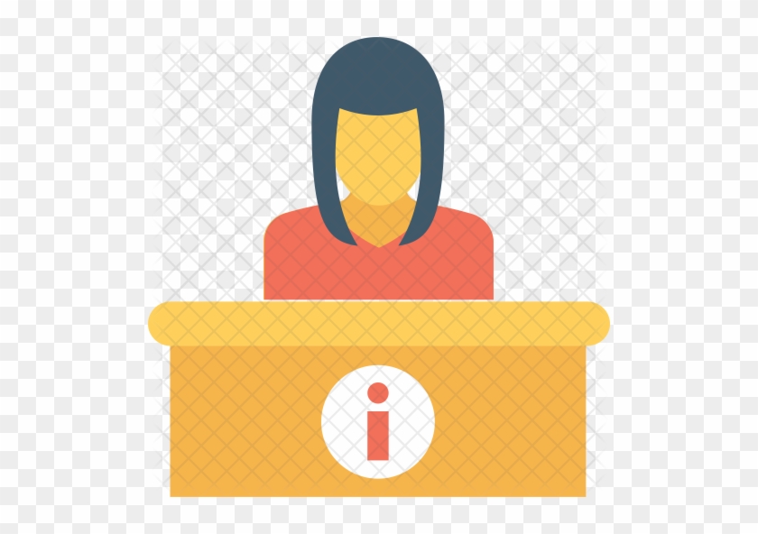 Front Desk, Help Desk, Information Counter, Information - Information Desk Svg #1061830