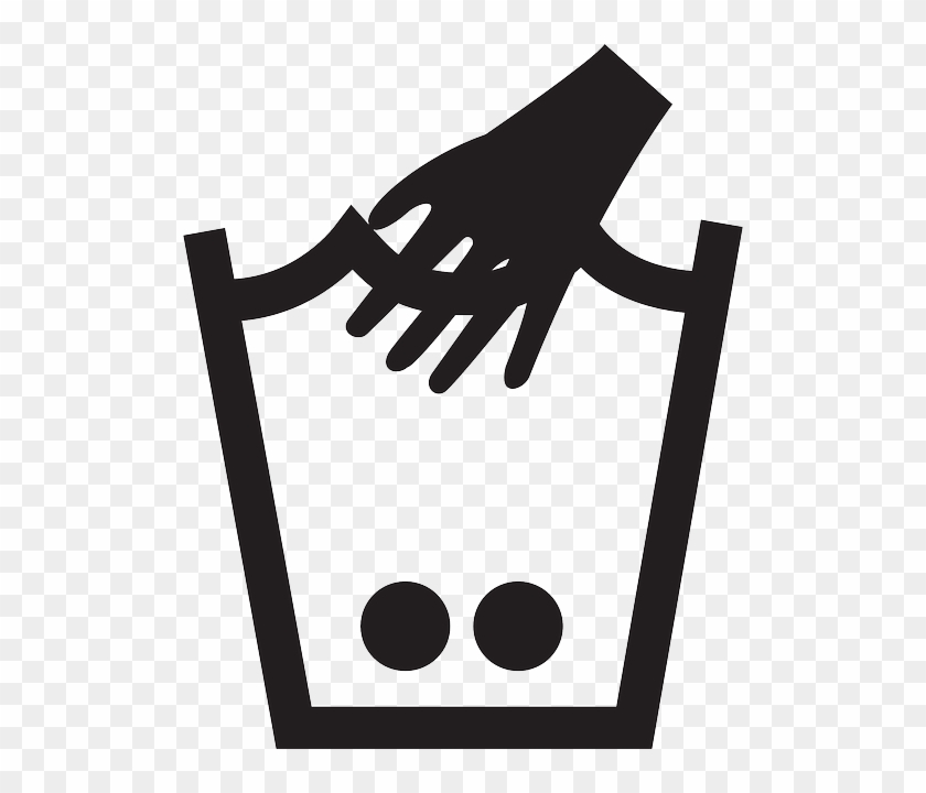 Symbol, Hand, Laundry, Washing, Care, Wash - Hand Wash Cold Symbol #1062034