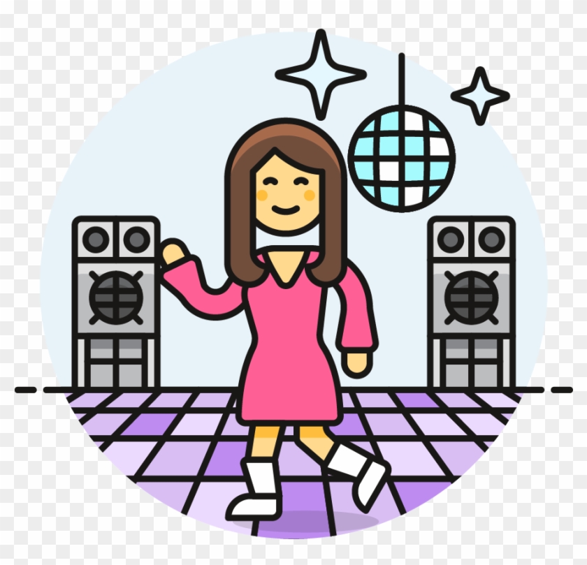 26 Retro Dance Female Asian - Cartoon #1062113