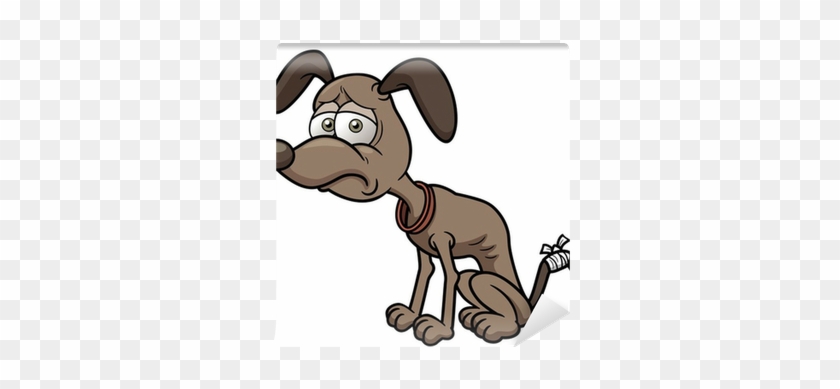 Vector Illustration Of Sick Cartoon Dog Wall Mural - Drawing #1062247