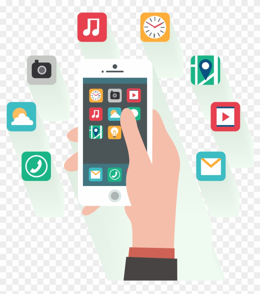 Smartphone Mobile App Development Flat Design - Smart Phone Vector Free Download #1062605
