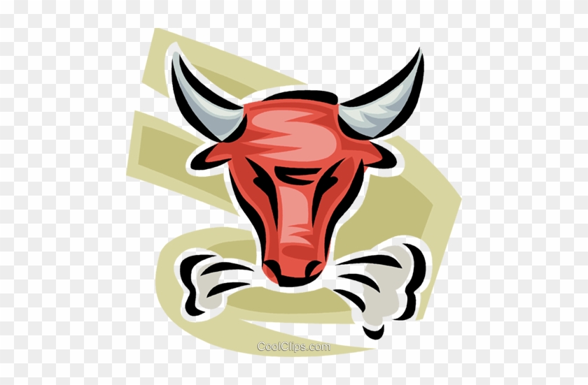 Mercado De Touro Livre De Direitos Vetores Clip Art - Cartoon Bull Head #1063279