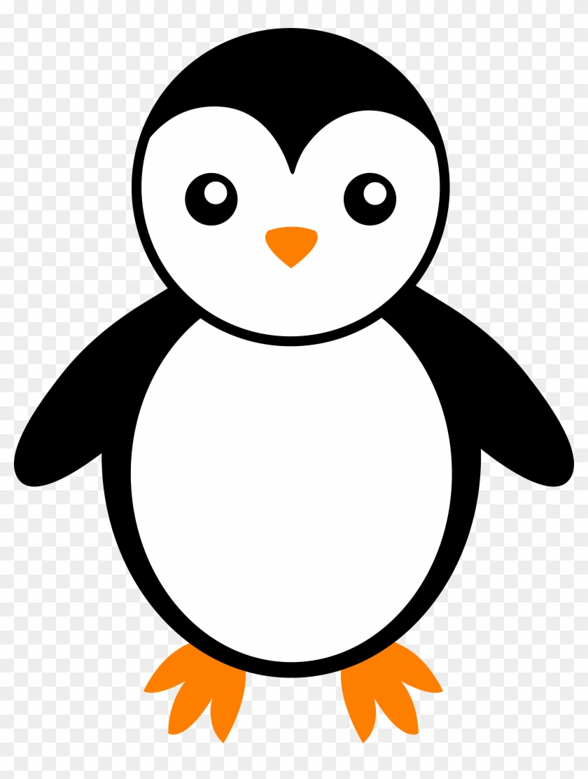 Baby Penguin Clipart Black And - Penguin Clip Art #182449