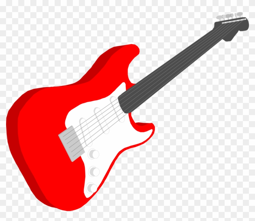 Guitar - Red Guitar Clip Art #182843