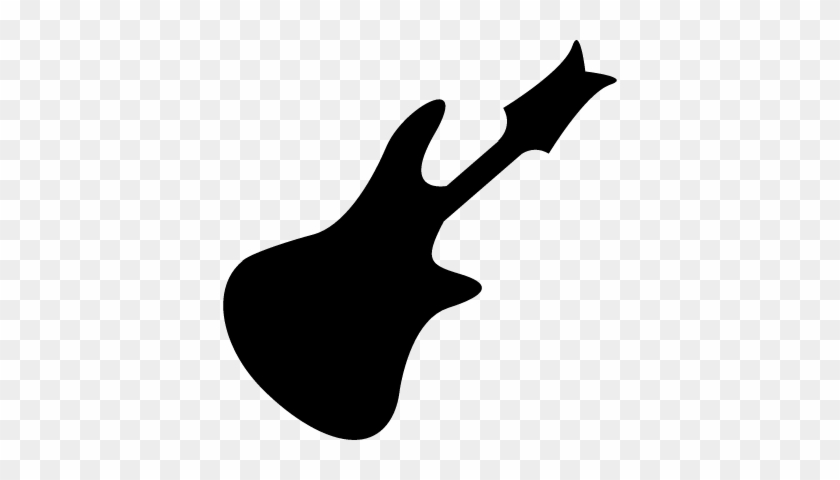 Bass Guitar Silhouette Vector - Siluetas De Instrumentos Musicales #183198