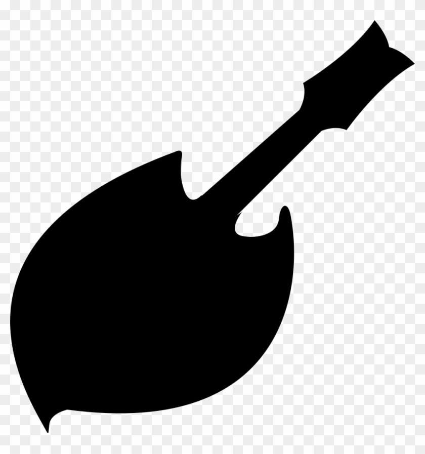 Guitar Black Silhouette Of Original Shape Comments - Scalable Vector Graphics #183288