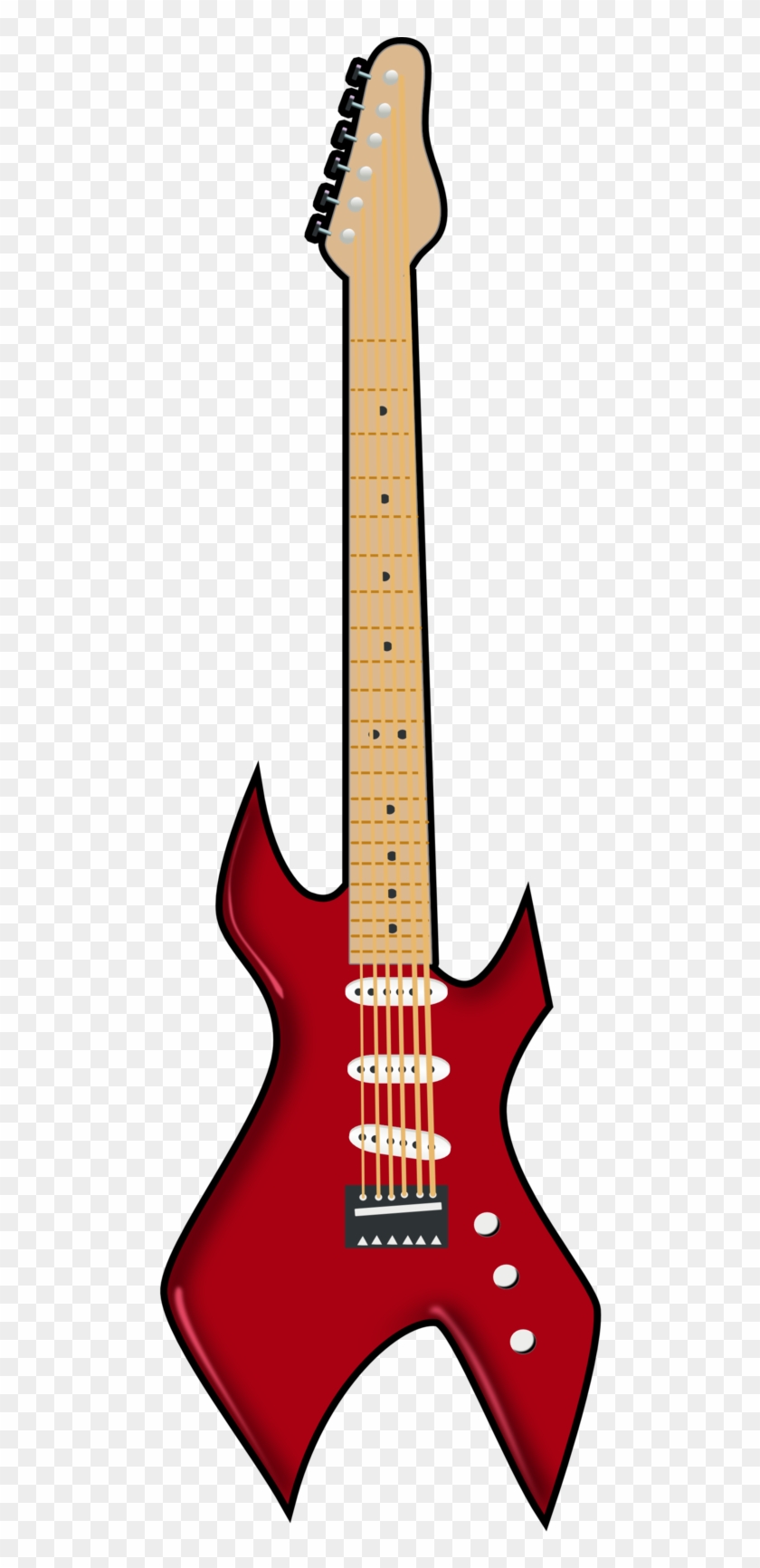 Guitar - Red Electric Guitar Clip Art Png #183541