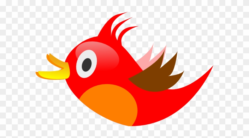 Bird Clip Art - Red Bird Cartoon Png #184077