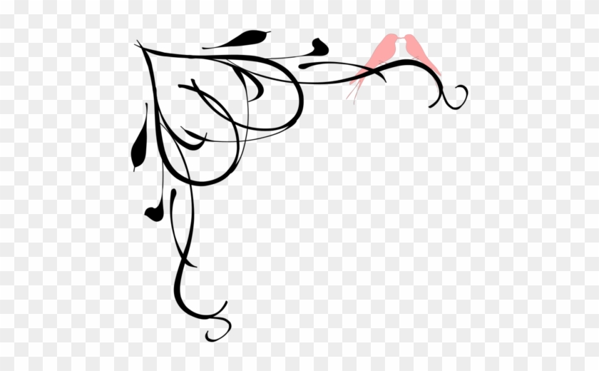 Love Bird Silhouette Clip Art Love Bird Silhouette - Fancy Border Clip Art #184184