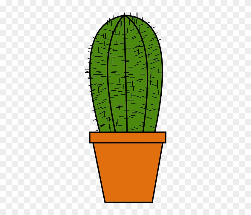 Free Vector Cactus Clip Art - Cactus Pot Cartoon #184872