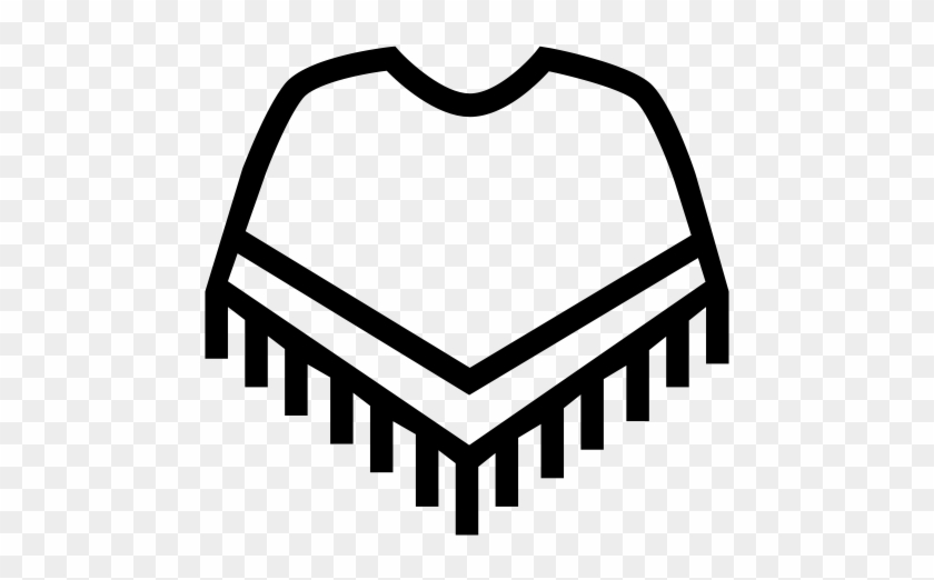 For Keeping Dry - Poncho Clipart Black And White #185773
