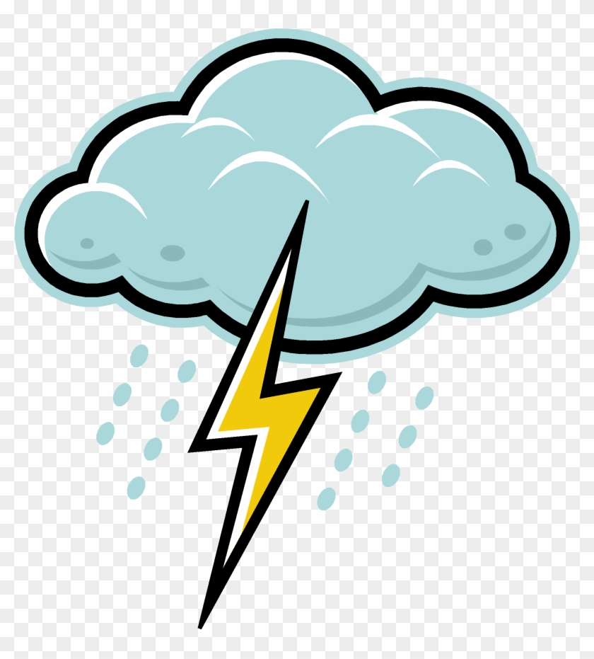 When The Severe Weather Warning Is Cancelled, Management - Rain Cloud With Lightning Bolt #186080