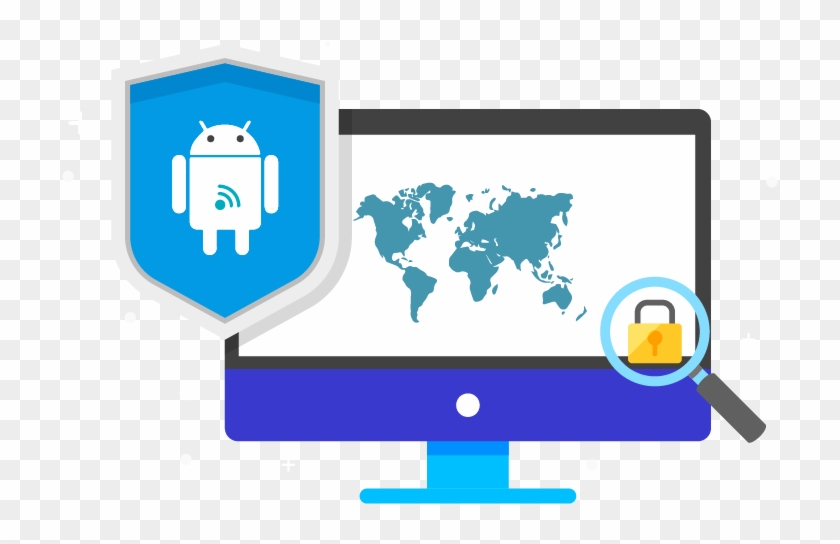 Android App - Openvpn - World Map Upside Down Yard Sign #1064244