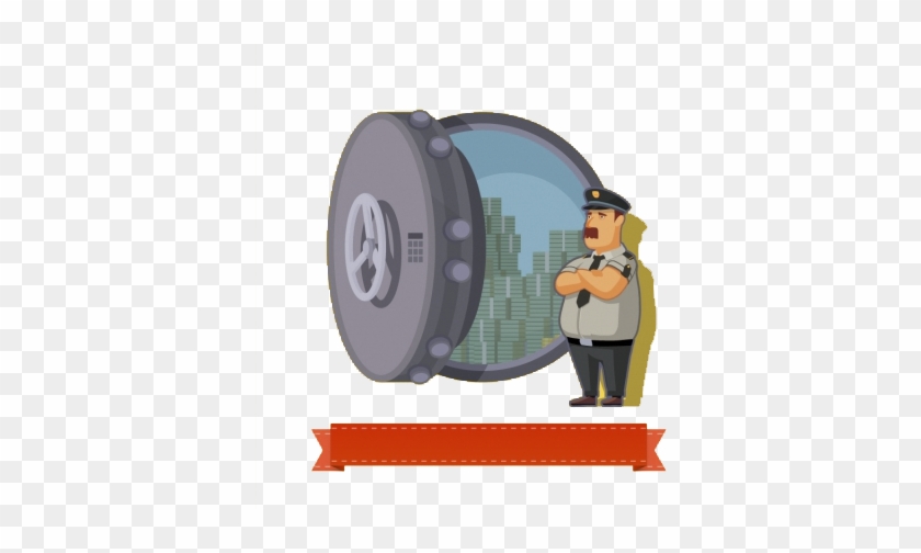 Bank Vault Safe Illustration - Caveau Isegno #1064603