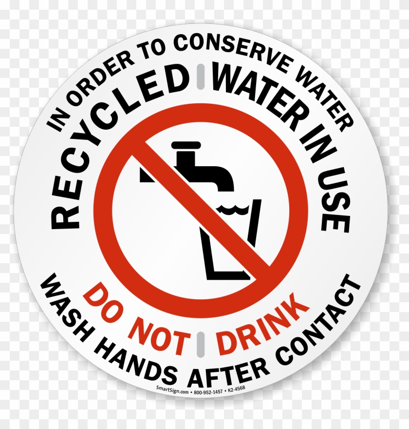 Zoom, Price, Buy - Smartsign Aluminum Sign, Legend Warning: Non-potable #1065430