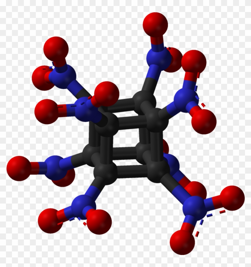 Possesses The Fastest Detonation Velocity Of Over 10,000 - 3d Model Of Octanitrocubane #1065852