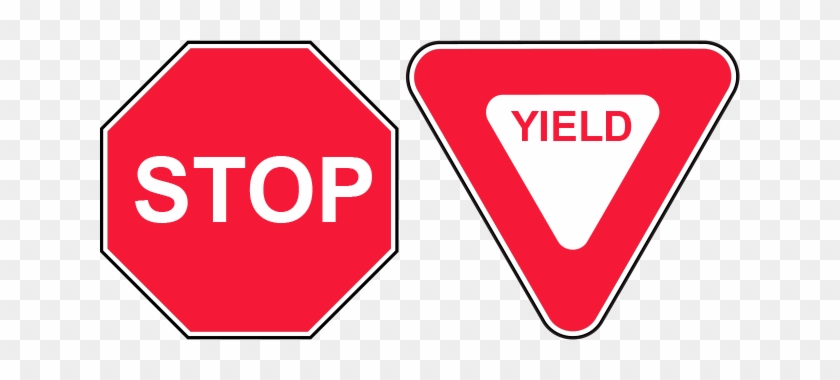 Blank Stop Sign Clip Art Download - Stop Sign Vs Yield Sign #1065860