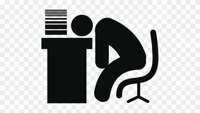 Man Sleeping On An Office Desk With Stacked Papers - There Are Two Types Of Students #1066353