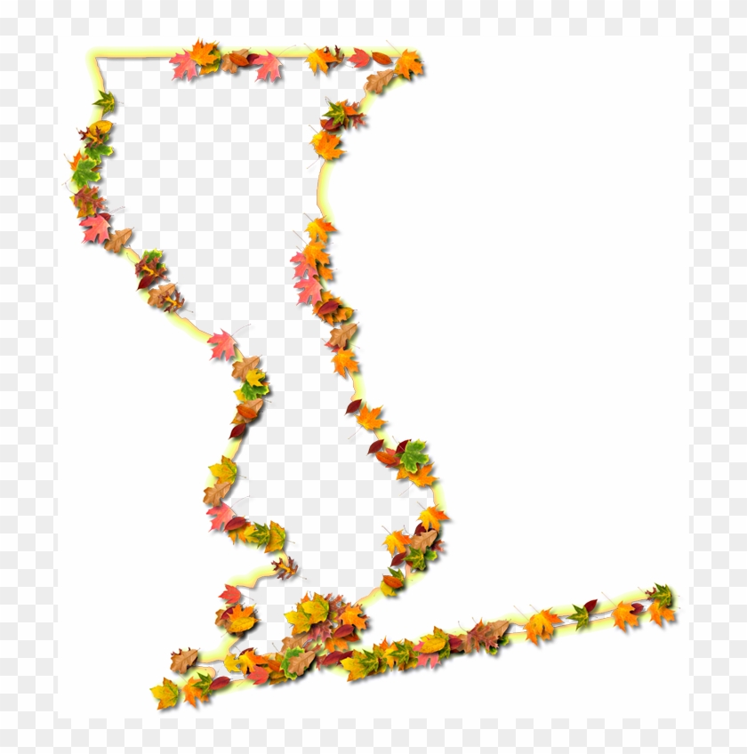 A Yellow And Orange Outline Map Of Escambia With Fall - Number #1066991