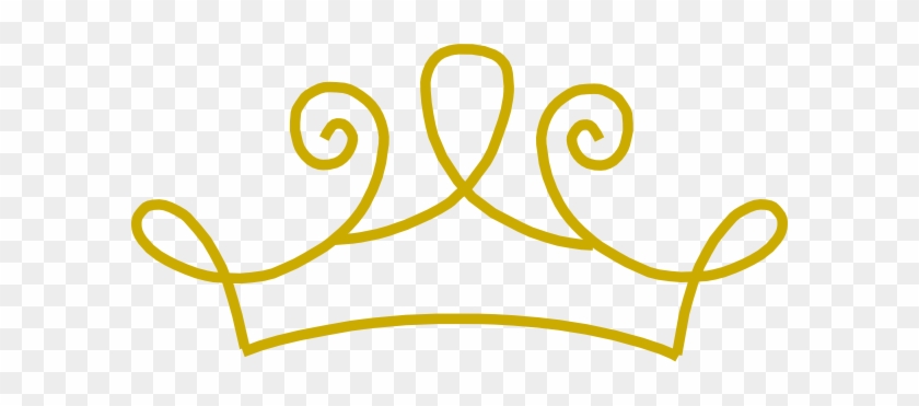 Princess Crown Gold Clip Art At Clker Com Vector Clip - Gold Princess Crown Clipart #1068050