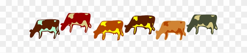 Farm, Mammals, Eating, Cows, Animal, Mammal - รูป การ์ตูน ฝูง วัว #1068154