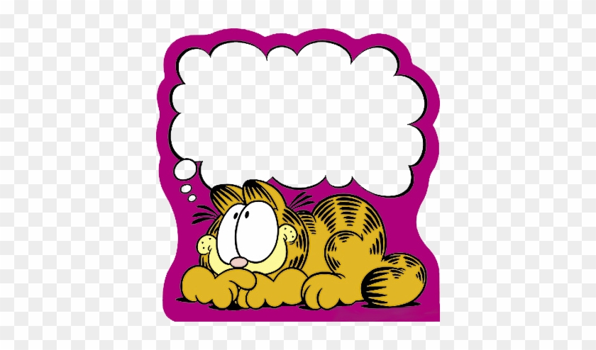 Garield With Blank Bubble - Emoticon #1068573