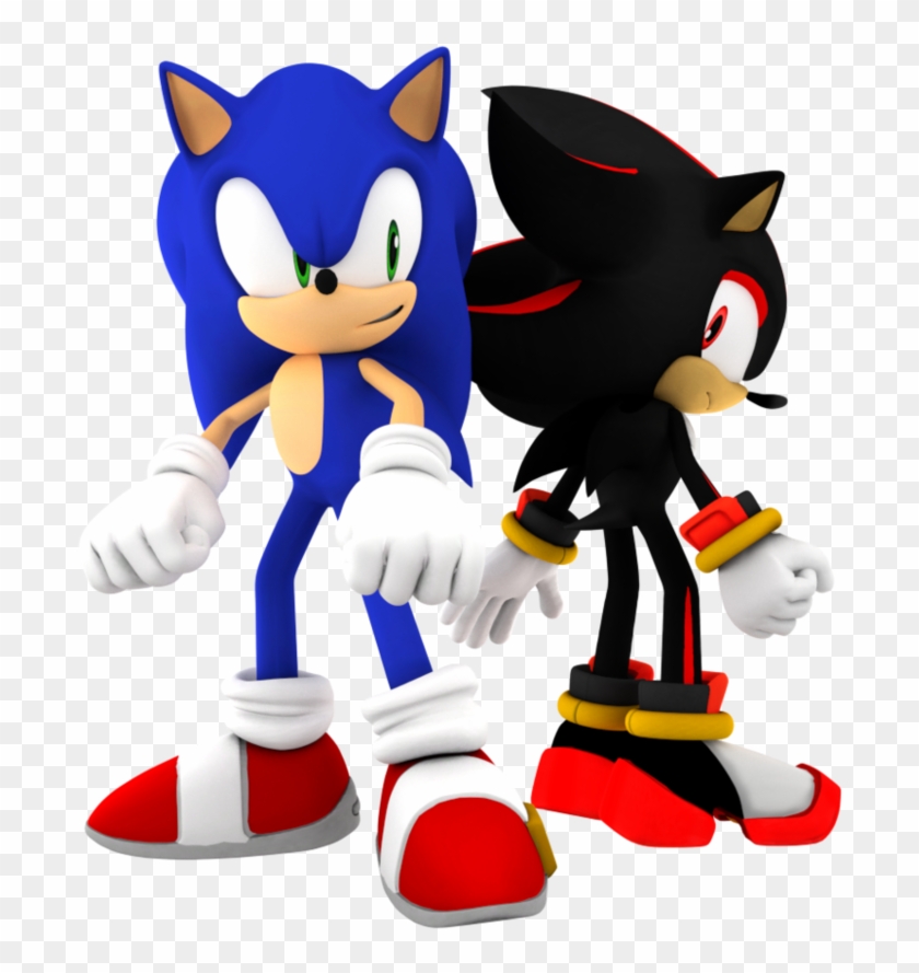 Sonic And Shadow Fight Back To Back By Nibroc-rock - Cartoon #1069059
