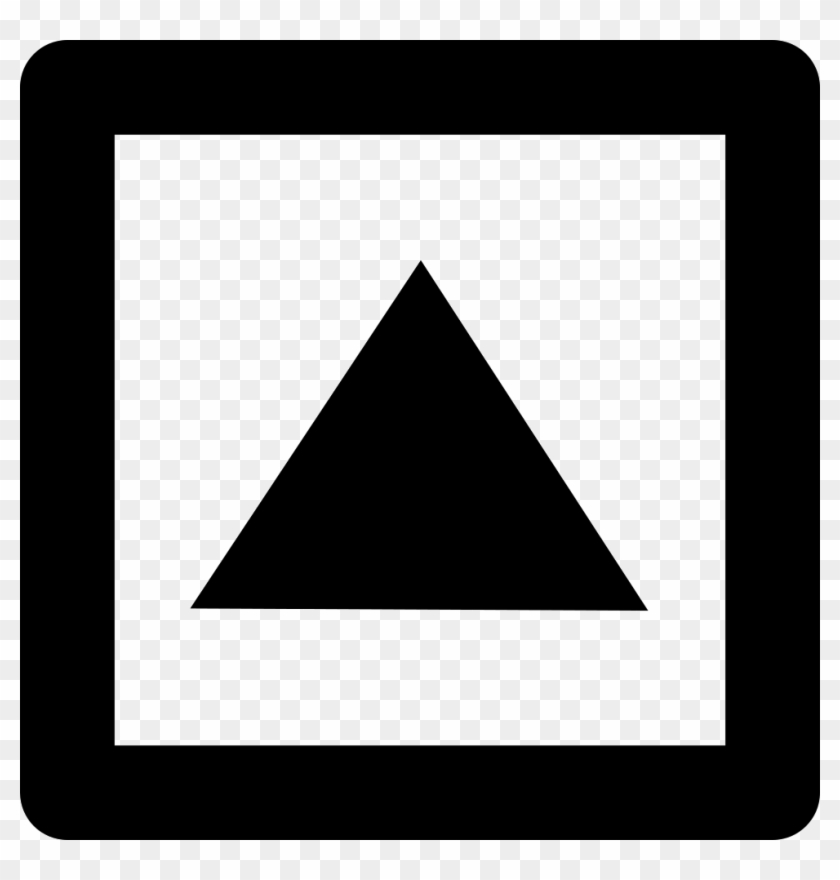 Up Arrow Of Triangular Shape Inside A Square Outline - Square With A Triangle Inside #1069454