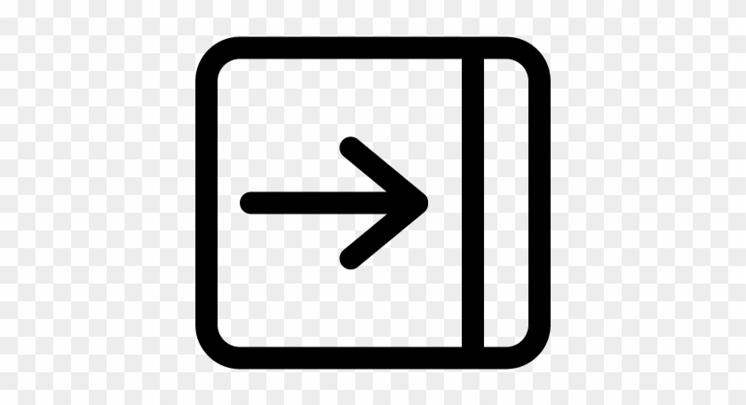 Right Arrow Symbol In A Square Outline Vector - Arrow #1069482