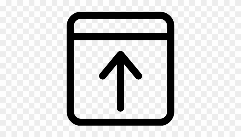 Up Arrow Square Button Outline Vector - Icon #1069492
