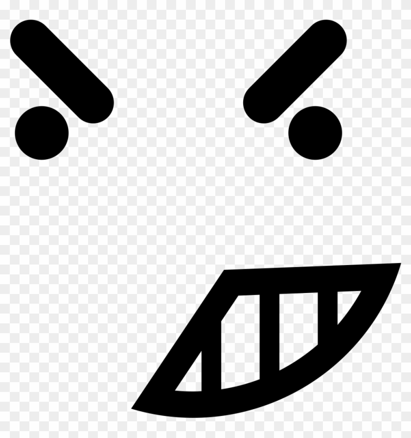 Anger On Emoticon Face Of Rounded Square Outline Comments - Square #1069509