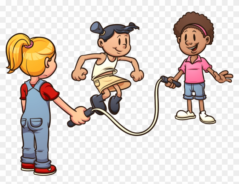 Play Jump Ropes Cartoon Clip Art - Jump Rope Cartoon #1071018