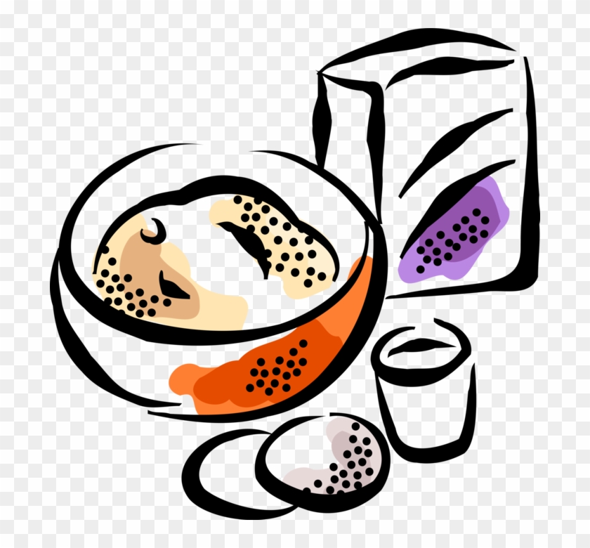 Vector Illustration Of Staple Food Baked Cake Prepared - Clip Art #1071548