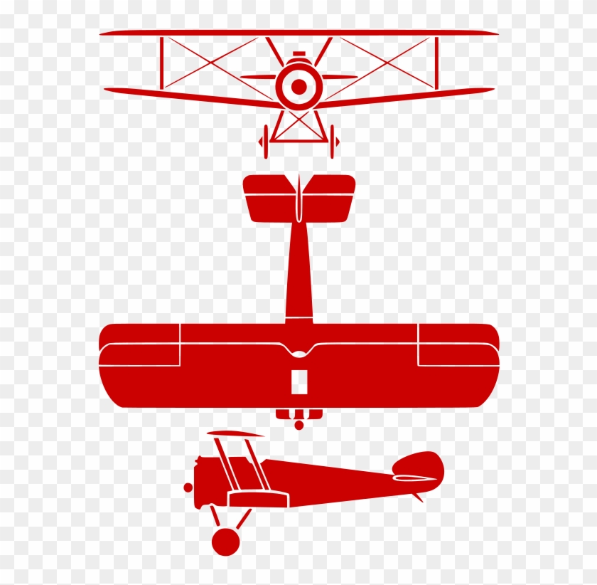 Sopwith Camel Red - Sopwith Camel Top View #1071919